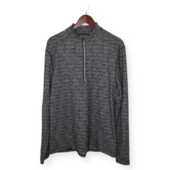 Lululemon Surge Warm 1/2 Zip Pullover in Heathered Black Size Large. - Picture 1 of 8